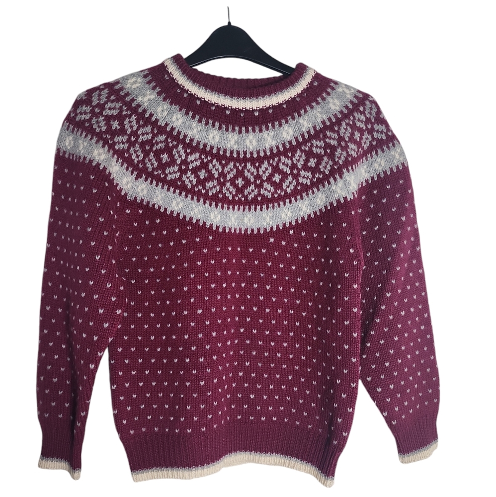 Eastern mountain sports 100% Shetland wool ladies sweater